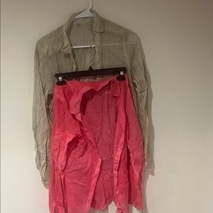 Stylish Pink and Beige Women's Tops